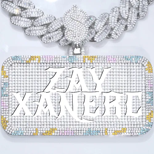 CUSTOM LETTER NECKLACE 3D COLORFUL SQUARE sold by The GUU Shop