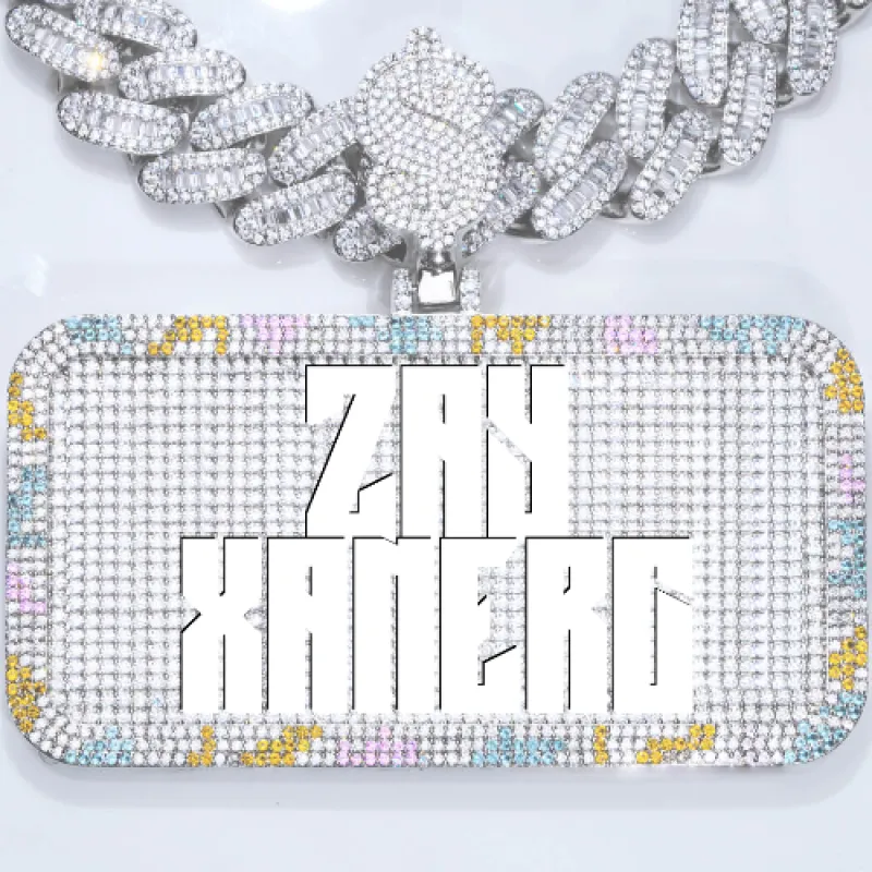 CUSTOM LETTER NECKLACE 3D COLORFUL SQUARE sold by The GUU Shop