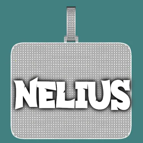 CUSTOM LETTER NECKLACE 3D BIG SQUARE sold by The GUU Shop