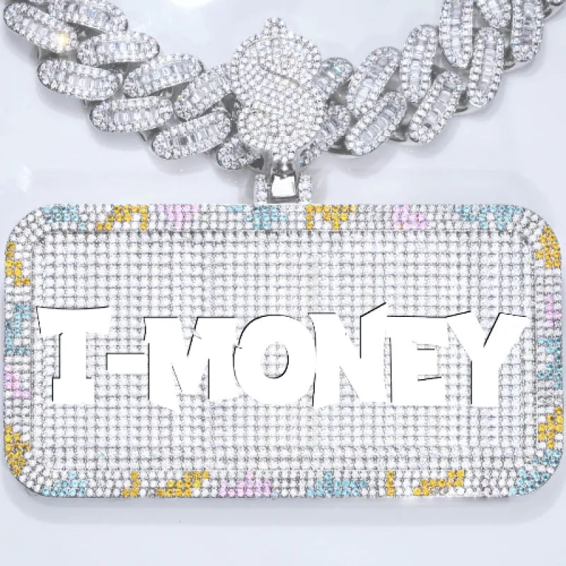 CUSTOM LETTER NECKLACE 3D COLORFUL SQUARE sold by The GUU Shop