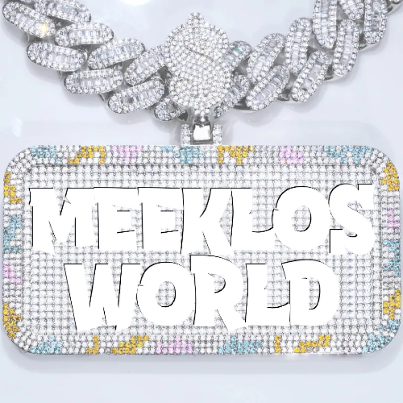 CUSTOM LETTER NECKLACE 3D COLORFUL SQUARE sold by The GUU Shop