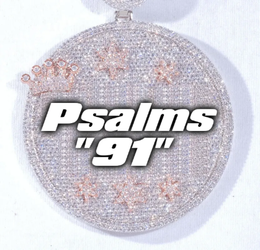 CUSTOM LETTER NECKLACE 3D BIG CROWN DISC sold by The GUU Shop