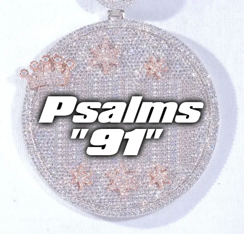 CUSTOM LETTER NECKLACE 3D BIG CROWN DISC sold by The GUU Shop