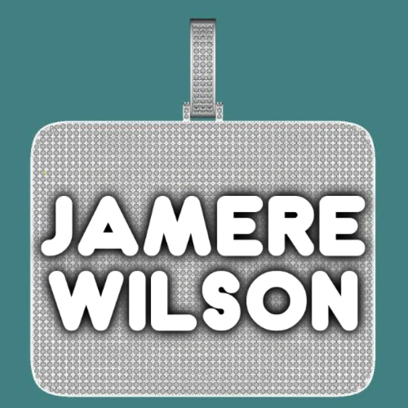 CUSTOM LETTER NECKLACE 3D BIG SQUARE sold by The GUU Shop