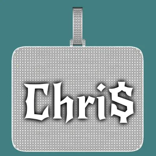 CUSTOM LETTER NECKLACE 3D BIG SQUARE sold by The GUU Shop