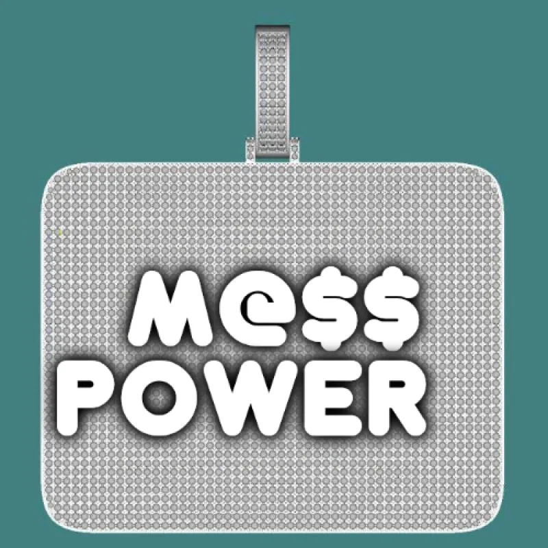 CUSTOM LETTER NECKLACE 3D BIG SQUARE sold by The GUU Shop