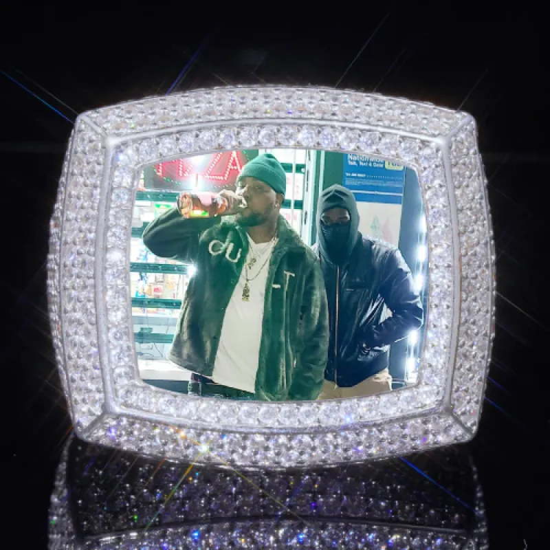 3D CUSTOM PICTURE ICED RING sold by The GUU Shop