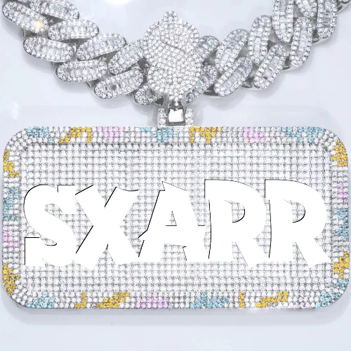 CUSTOM LETTER NECKLACE 3D COLORFUL SQUARE sold by The GUU Shop