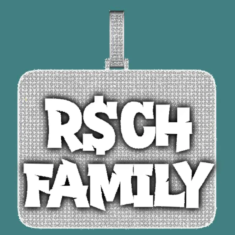 CUSTOM LETTER NECKLACE 3D BIG SQUARE sold by The GUU Shop