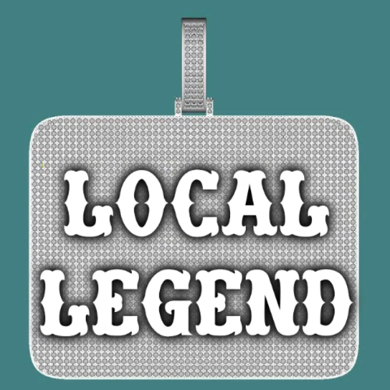 CUSTOM LETTER NECKLACE 3D BIG SQUARE sold by The GUU Shop