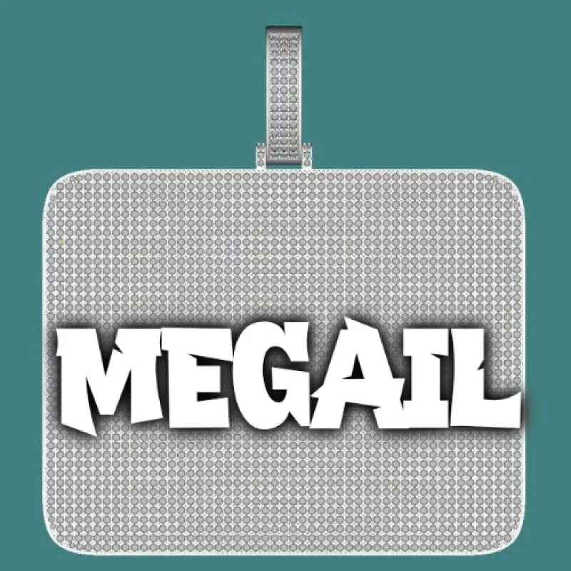 CUSTOM LETTER NECKLACE 3D BIG SQUARE sold by The GUU Shop