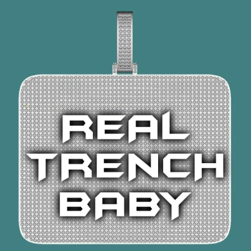 CUSTOM LETTER NECKLACE 3D BIG SQUARE sold by The GUU Shop