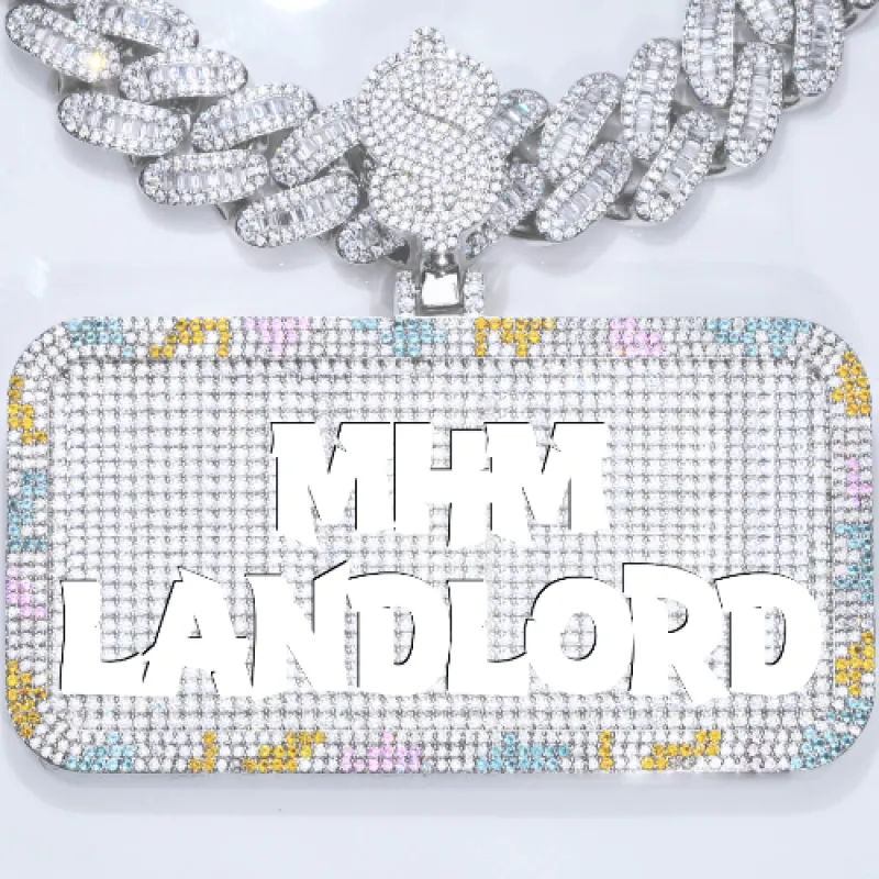 CUSTOM LETTER NECKLACE 3D COLORFUL SQUARE sold by The GUU Shop