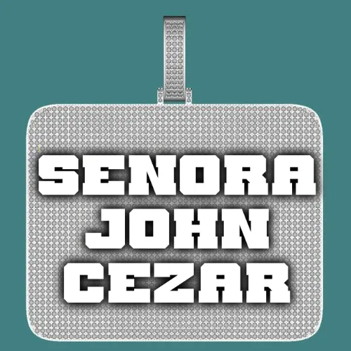 CUSTOM LETTER NECKLACE 3D BIG SQUARE sold by The GUU Shop