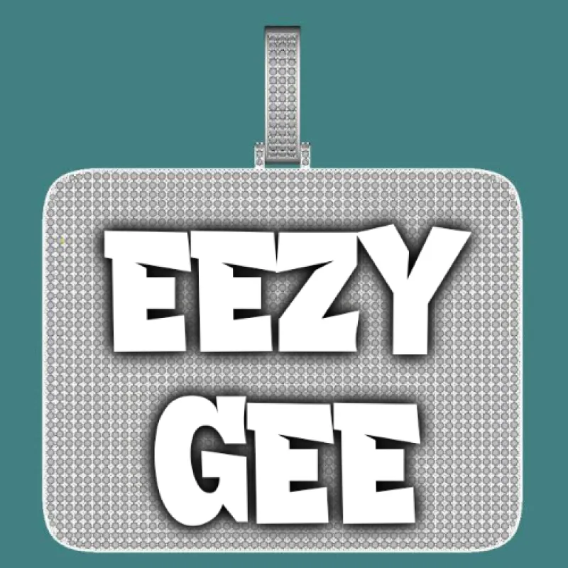 CUSTOM LETTER NECKLACE 3D BIG SQUARE sold by The GUU Shop