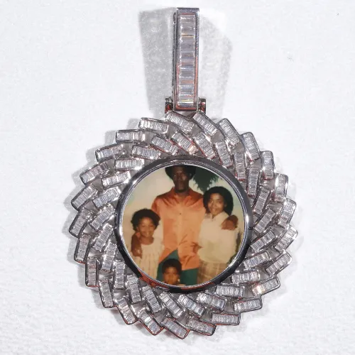 Large 3D Baguette Custom Picture Pendant sold by The GUU Shop