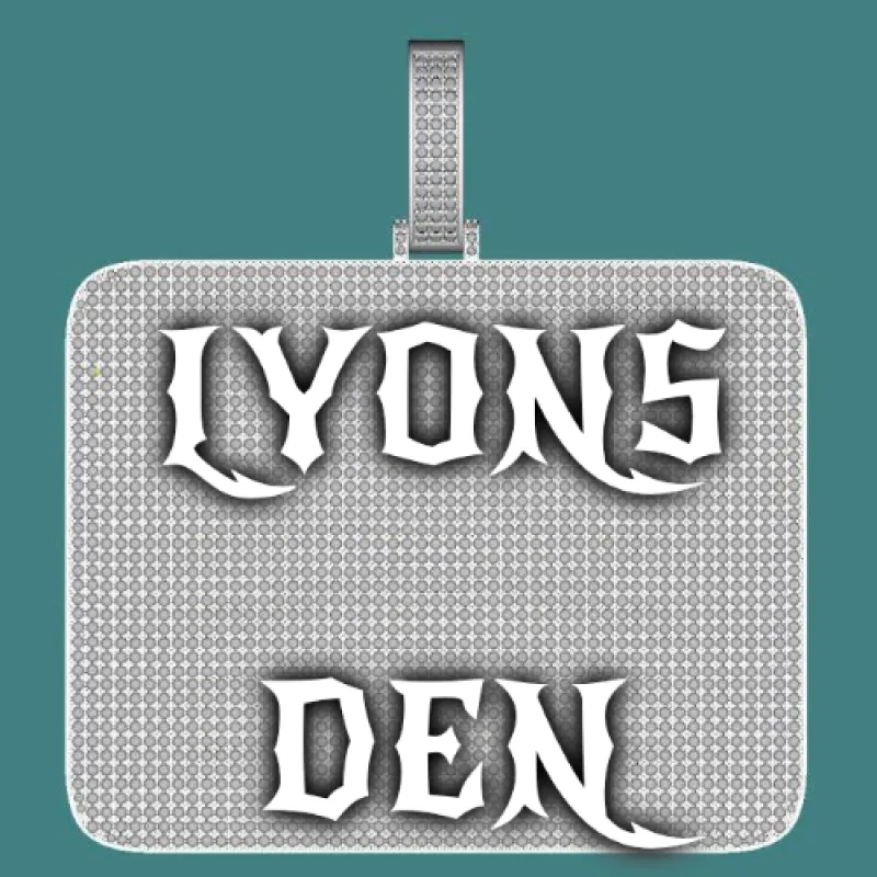 CUSTOM LETTER NECKLACE 3D BIG SQUARE sold by The GUU Shop