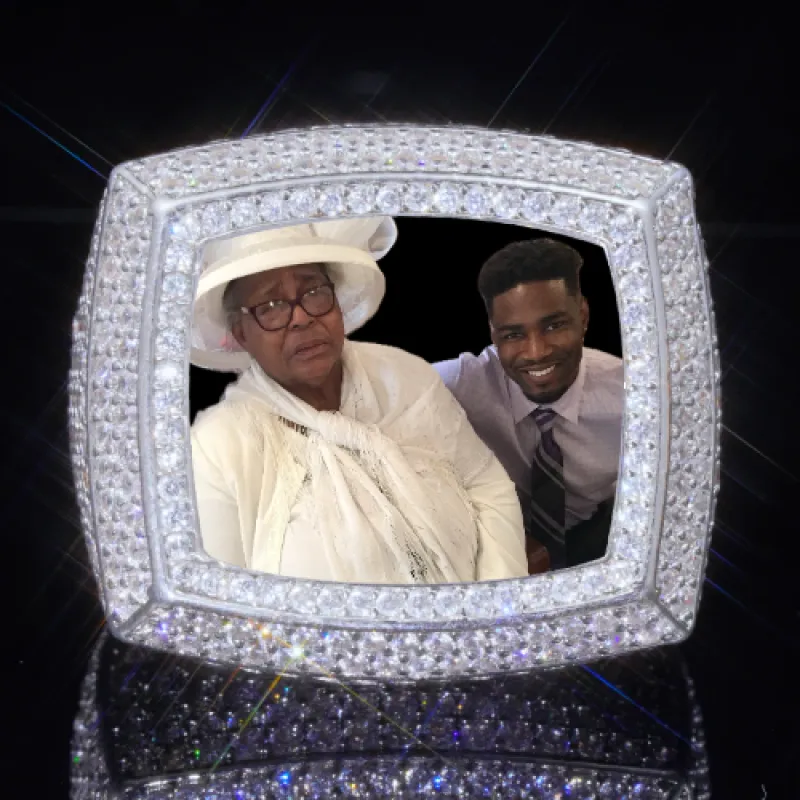 3D CUSTOM PICTURE ICED RING sold by The GUU Shop