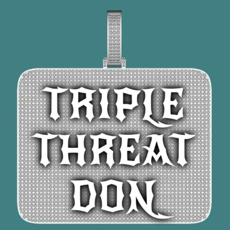 CUSTOM LETTER NECKLACE 3D BIG SQUARE sold by The GUU Shop