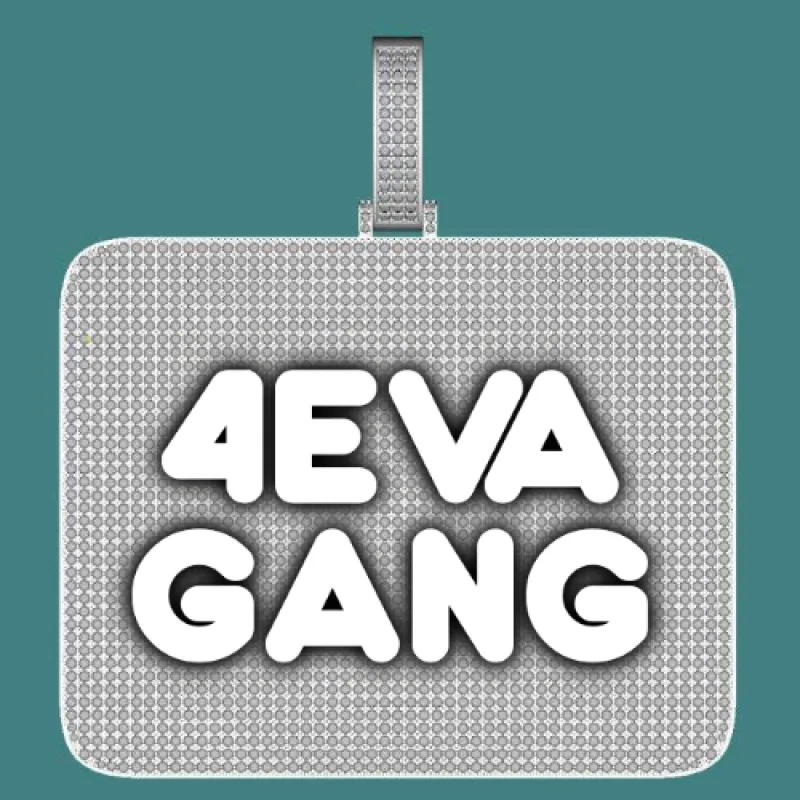 CUSTOM LETTER NECKLACE 3D BIG SQUARE sold by The GUU Shop