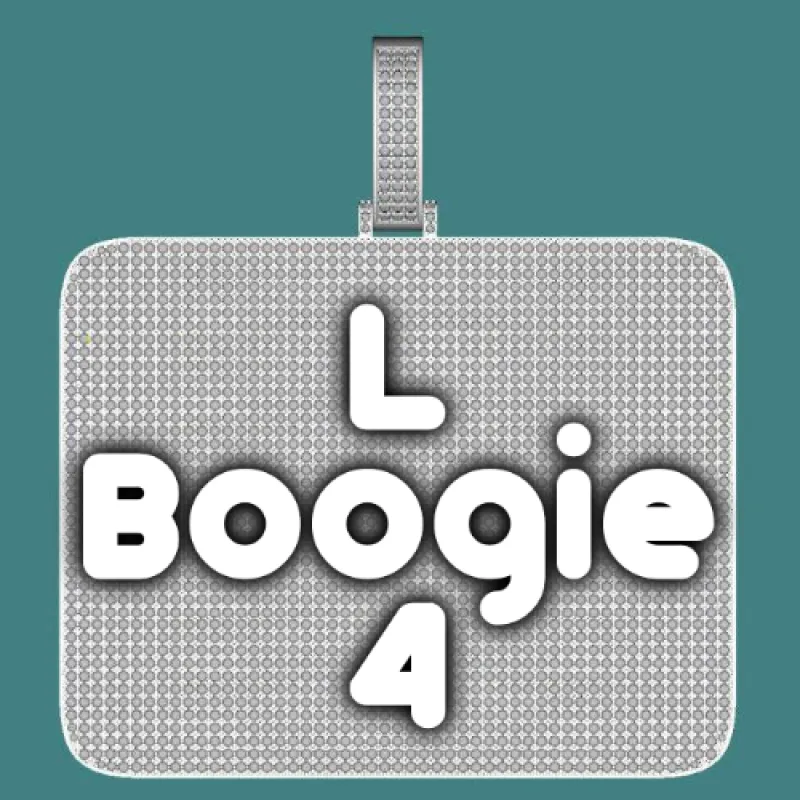 CUSTOM LETTER NECKLACE 3D BIG SQUARE sold by The GUU Shop