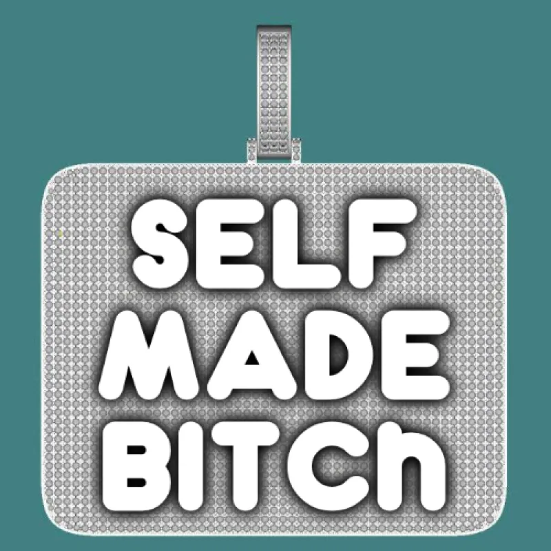 CUSTOM LETTER NECKLACE 3D BIG SQUARE sold by The GUU Shop