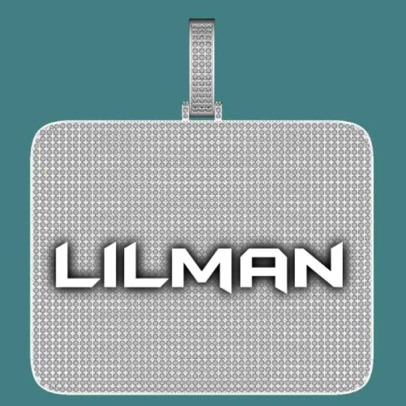 CUSTOM LETTER NECKLACE 3D BIG SQUARE sold by The GUU Shop