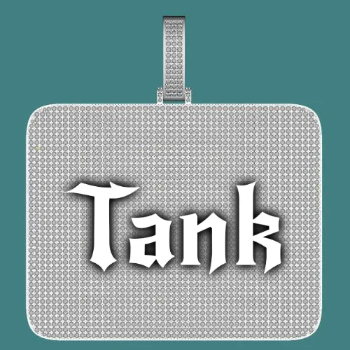 CUSTOM LETTER NECKLACE 3D BIG SQUARE sold by The GUU Shop