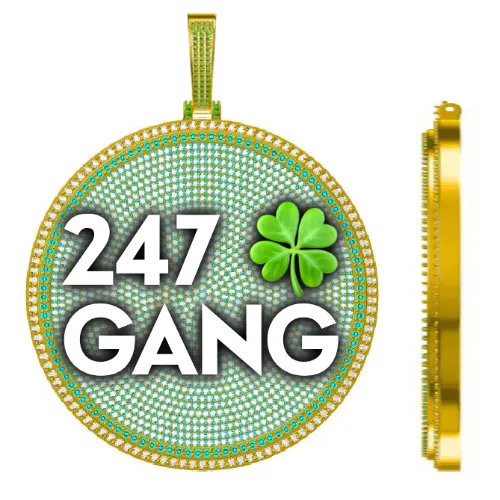 CUSTOM LETTER NECKLACE 3D BIG DISC sold by The GUU Shop