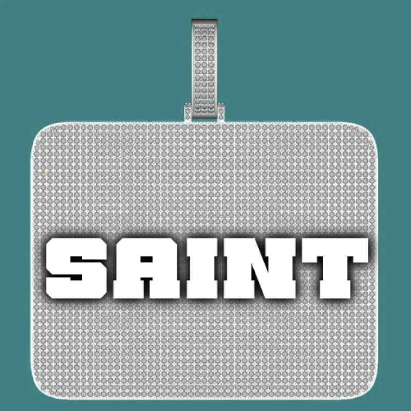 CUSTOM LETTER NECKLACE 3D BIG SQUARE sold by The GUU Shop