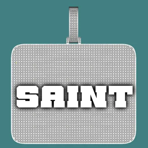 CUSTOM LETTER NECKLACE 3D BIG SQUARE sold by The GUU Shop