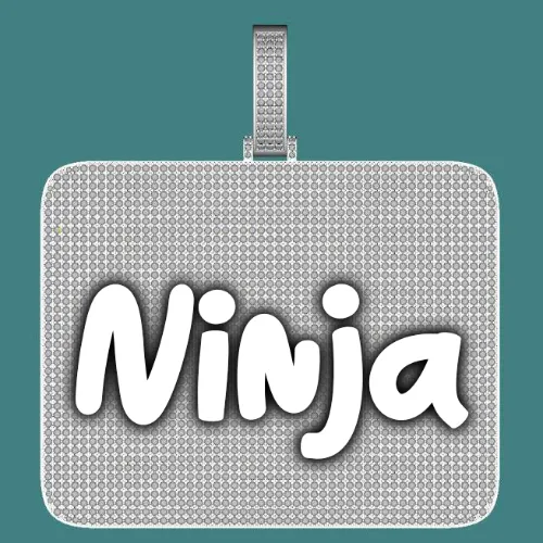 CUSTOM LETTER NECKLACE 3D BIG SQUARE sold by The GUU Shop