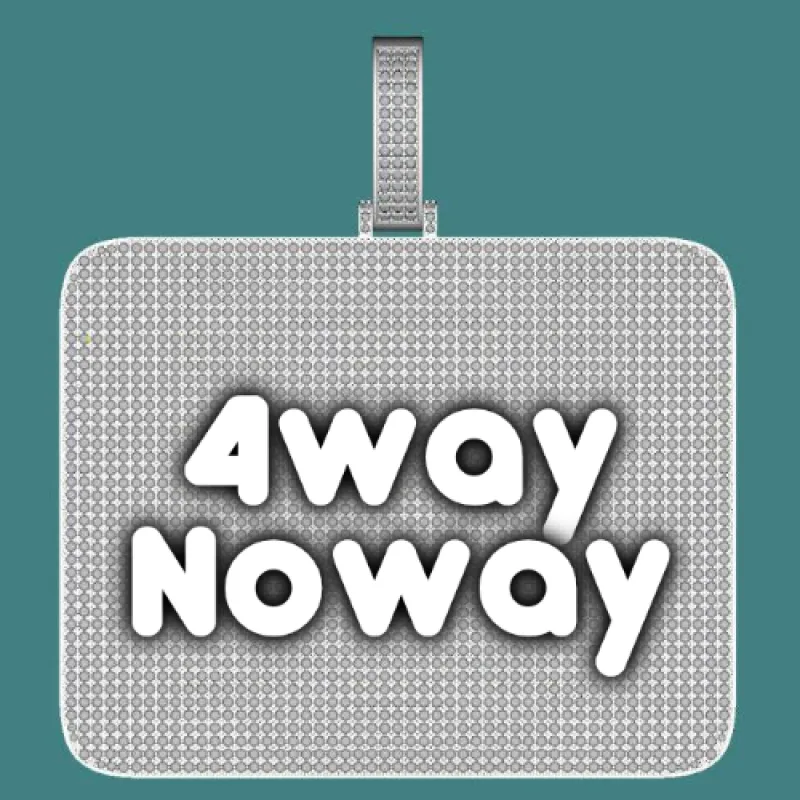 CUSTOM LETTER NECKLACE 3D BIG SQUARE sold by The GUU Shop