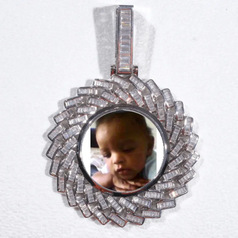 Large 3D Baguette Custom Picture Pendant sold by The GUU Shop