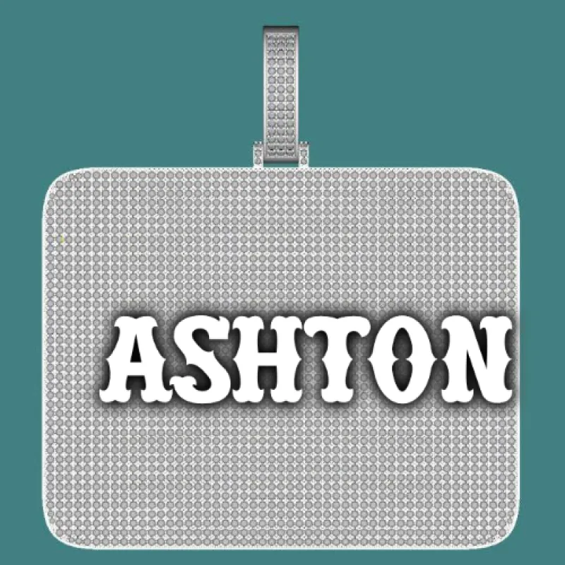 CUSTOM LETTER NECKLACE 3D BIG SQUARE sold by The GUU Shop