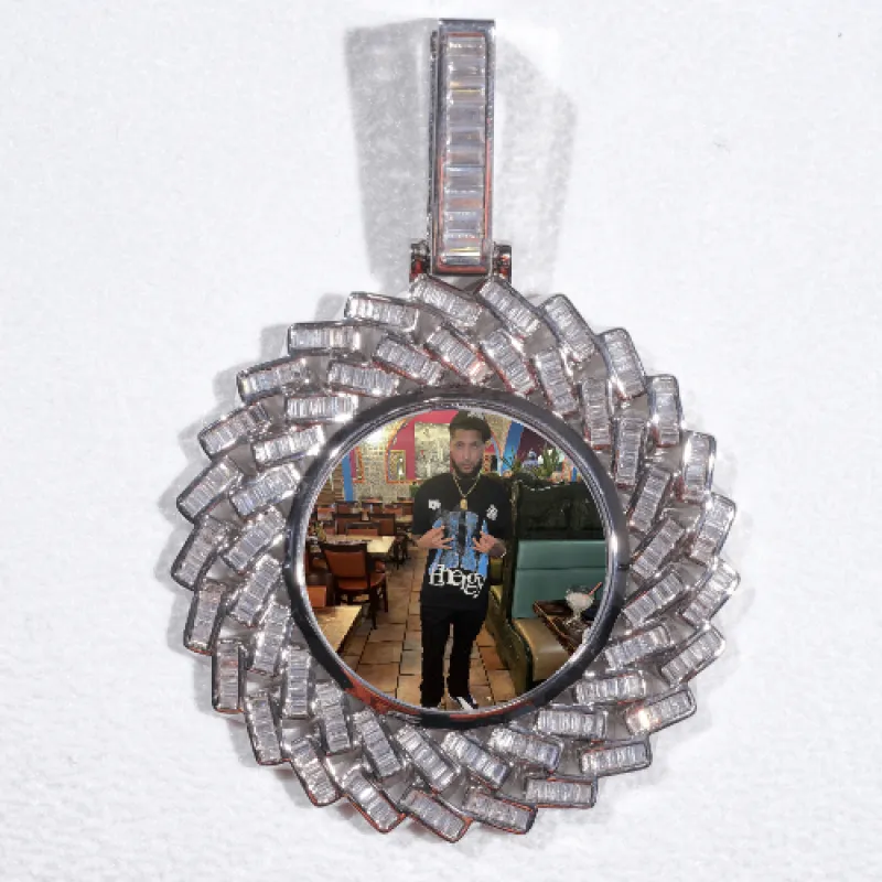 Large 3D Baguette Custom Picture Pendant sold by The GUU Shop