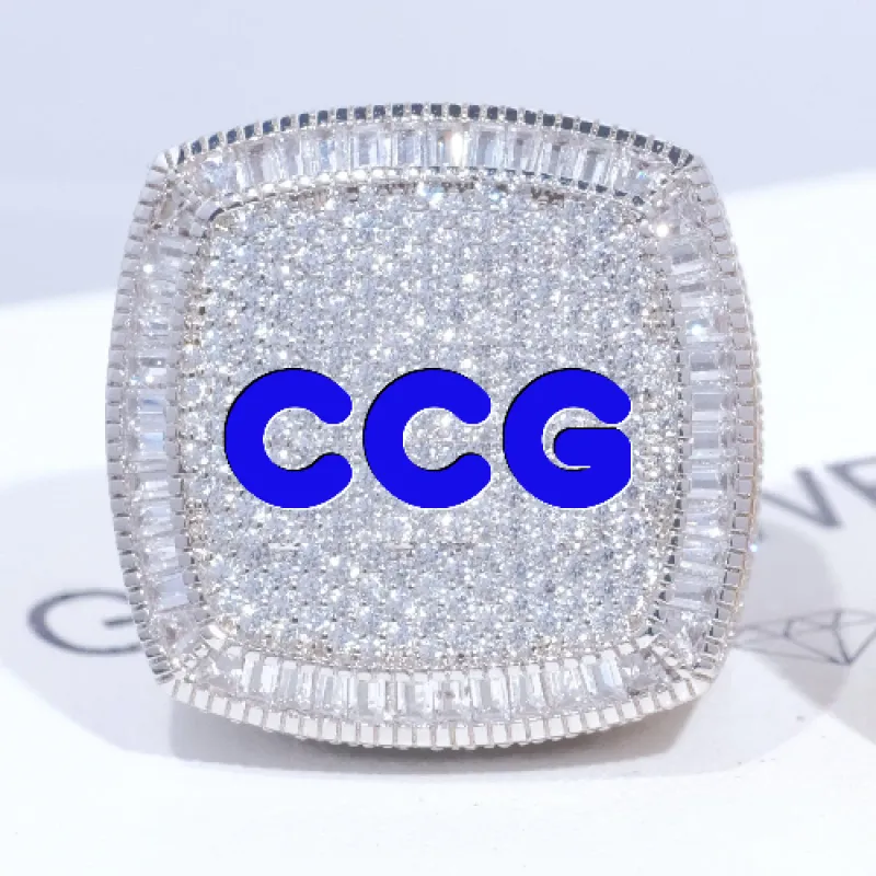 CUSTOM LETTER 3D ICED RING sold by The GUU Shop