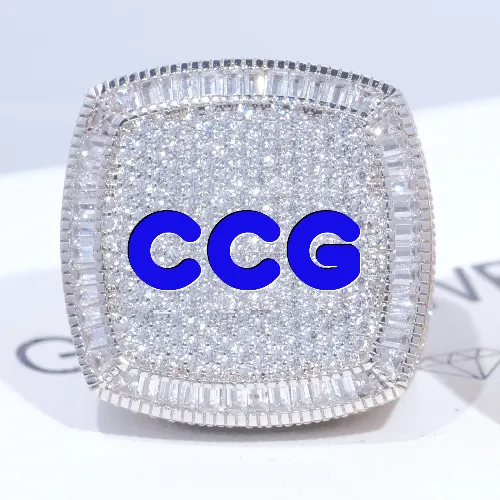 CUSTOM LETTER 3D ICED RING sold by The GUU Shop