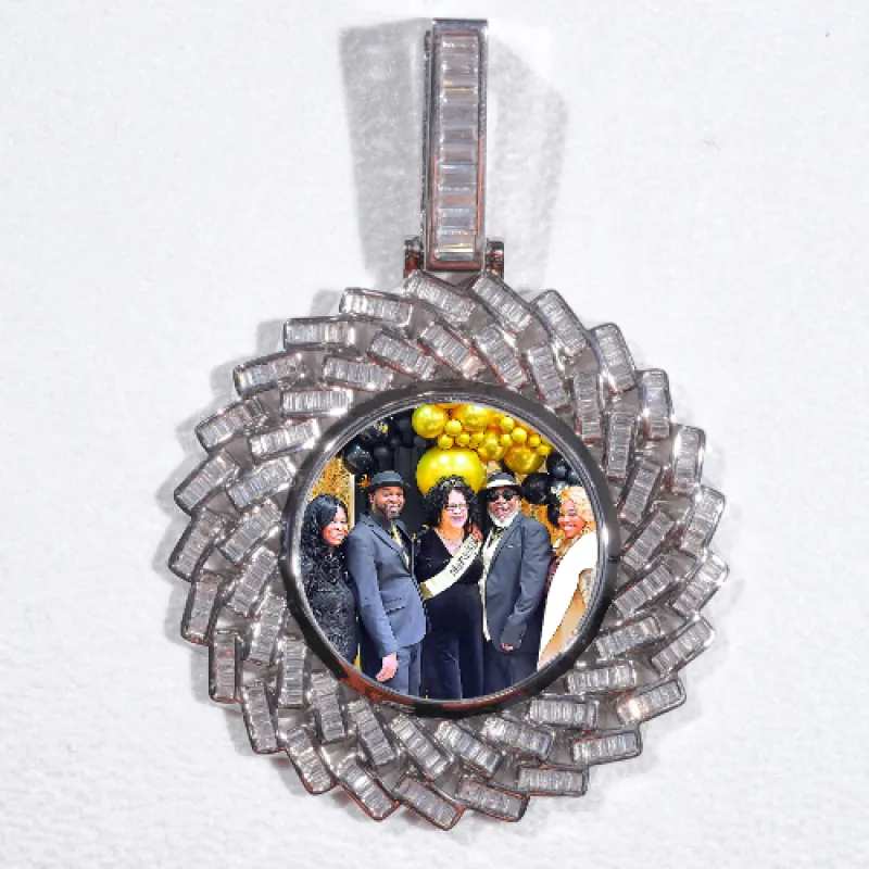 Large 3D Baguette Custom Picture Pendant sold by The GUU Shop