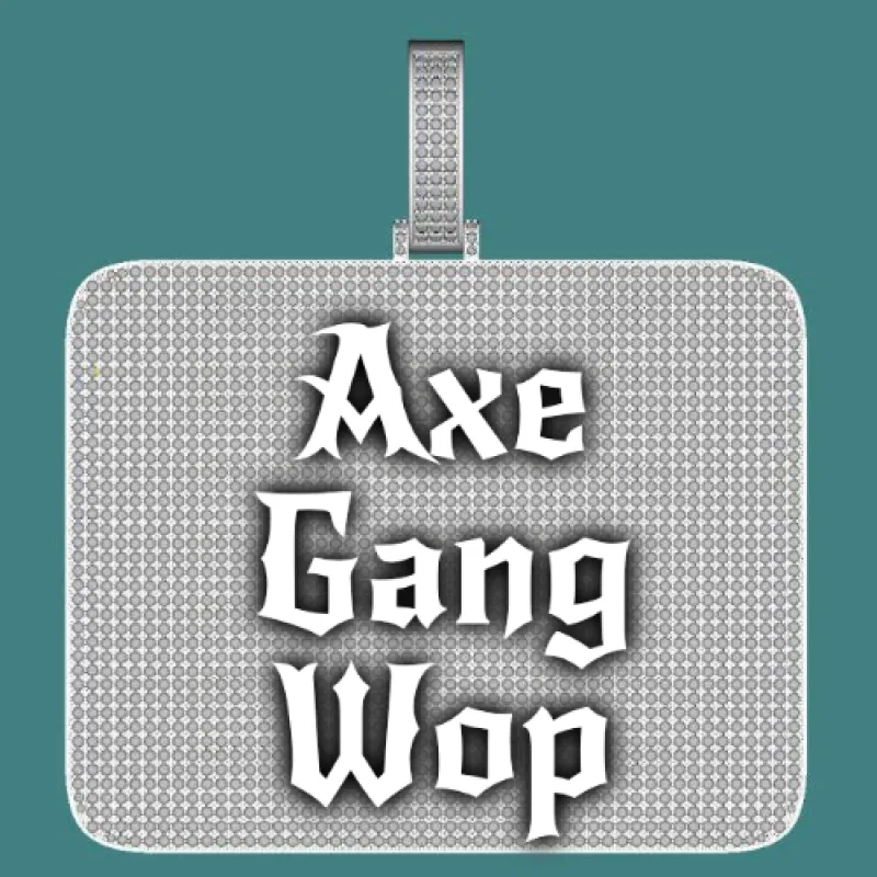 CUSTOM LETTER NECKLACE 3D BIG SQUARE sold by The GUU Shop