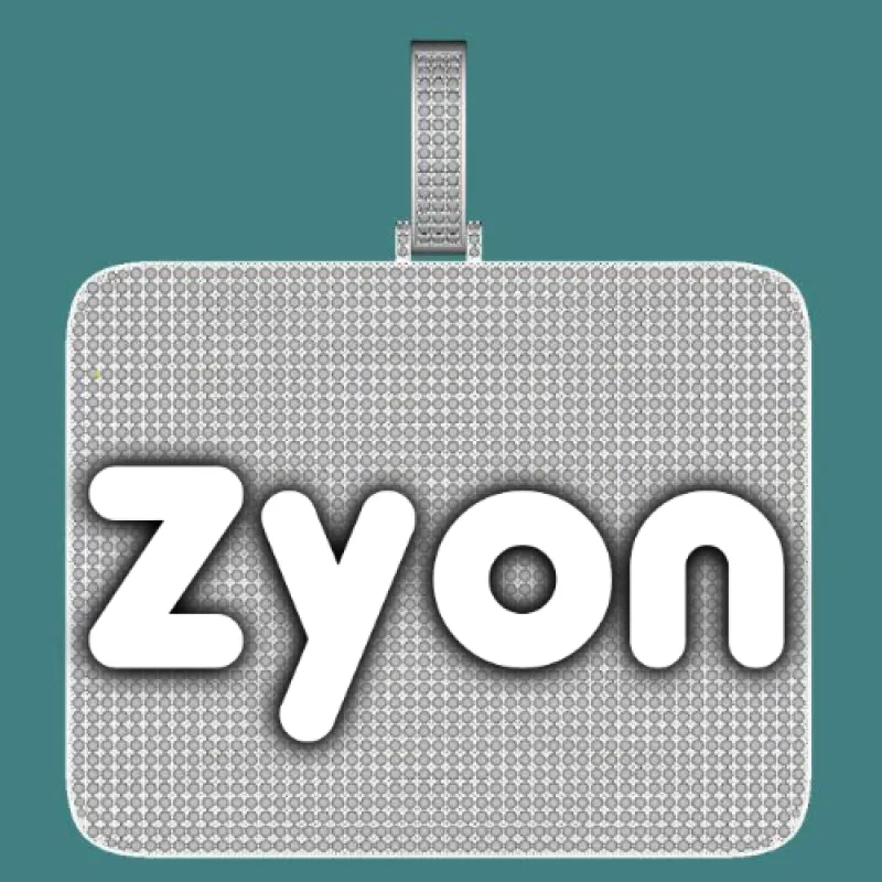 CUSTOM LETTER NECKLACE 3D BIG SQUARE sold by The GUU Shop