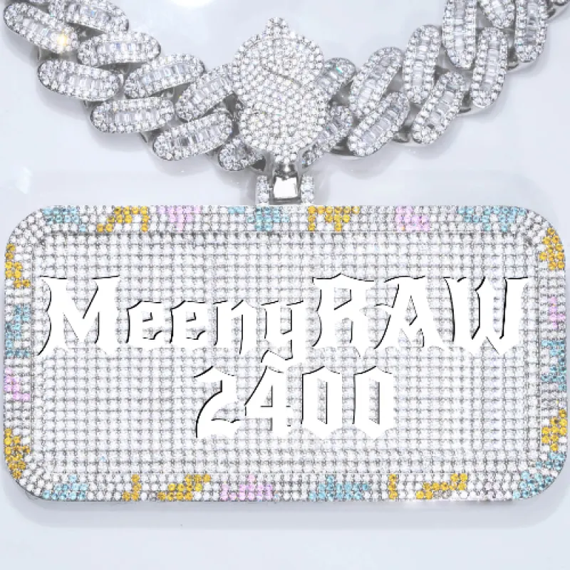 CUSTOM LETTER NECKLACE 3D COLORFUL SQUARE sold by The GUU Shop