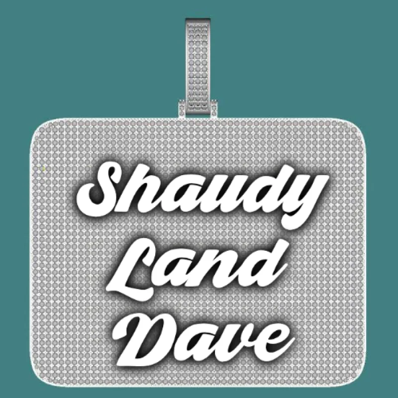 CUSTOM LETTER NECKLACE 3D BIG SQUARE sold by The GUU Shop