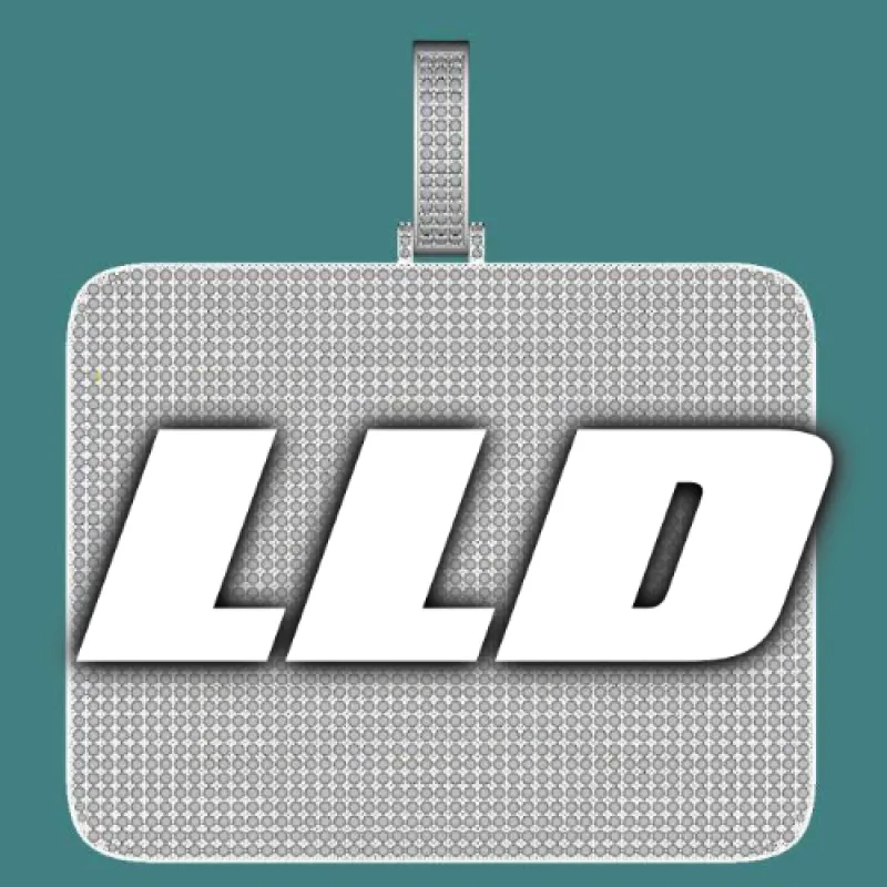 CUSTOM LETTER NECKLACE 3D BIG SQUARE sold by The GUU Shop