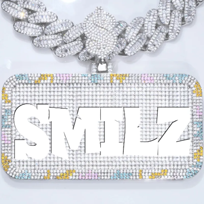 CUSTOM LETTER NECKLACE 3D COLORFUL SQUARE sold by The GUU Shop