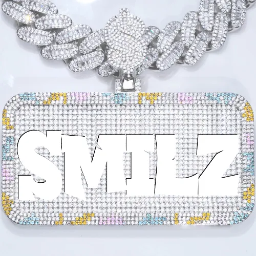 CUSTOM LETTER NECKLACE 3D COLORFUL SQUARE sold by The GUU Shop