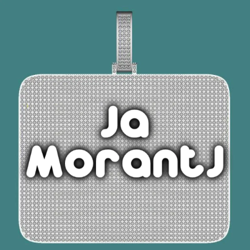 CUSTOM LETTER NECKLACE 3D BIG SQUARE sold by The GUU Shop