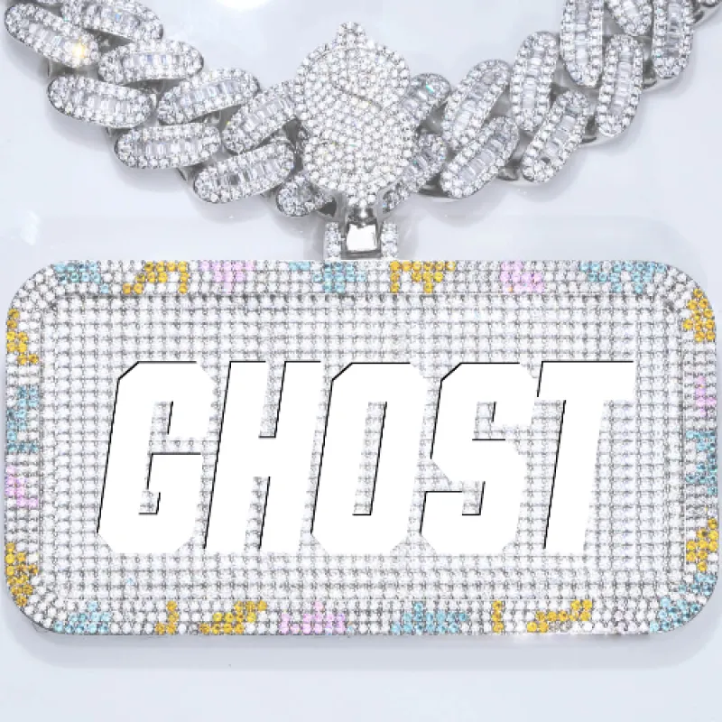 CUSTOM LETTER NECKLACE 3D COLORFUL SQUARE sold by The GUU Shop