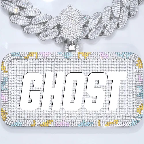 CUSTOM LETTER NECKLACE 3D COLORFUL SQUARE sold by The GUU Shop