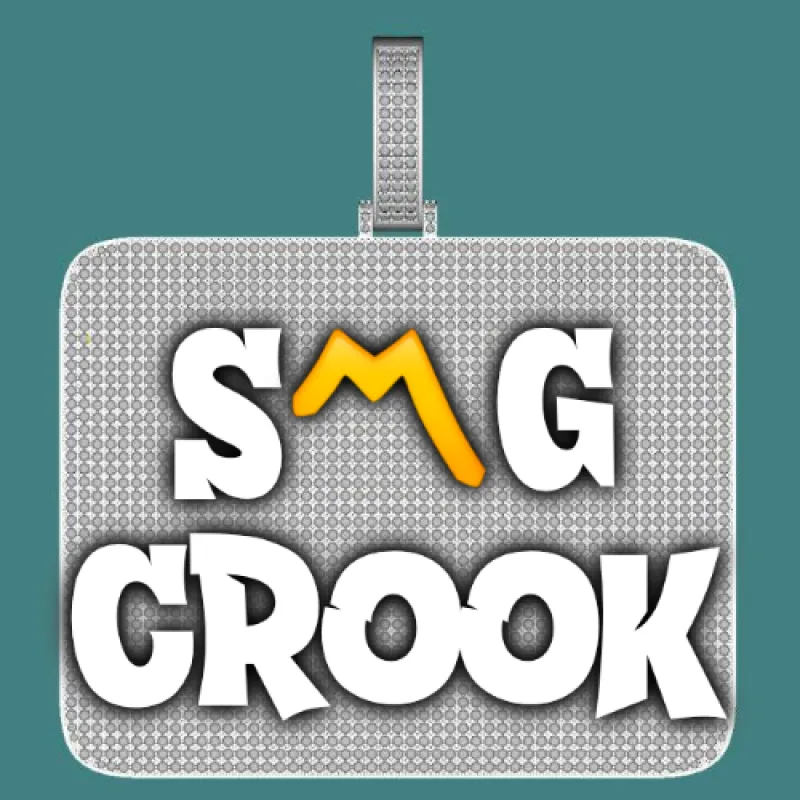 CUSTOM LETTER NECKLACE 3D BIG SQUARE sold by The GUU Shop